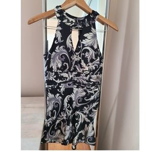 White House Black Market Paisley Top